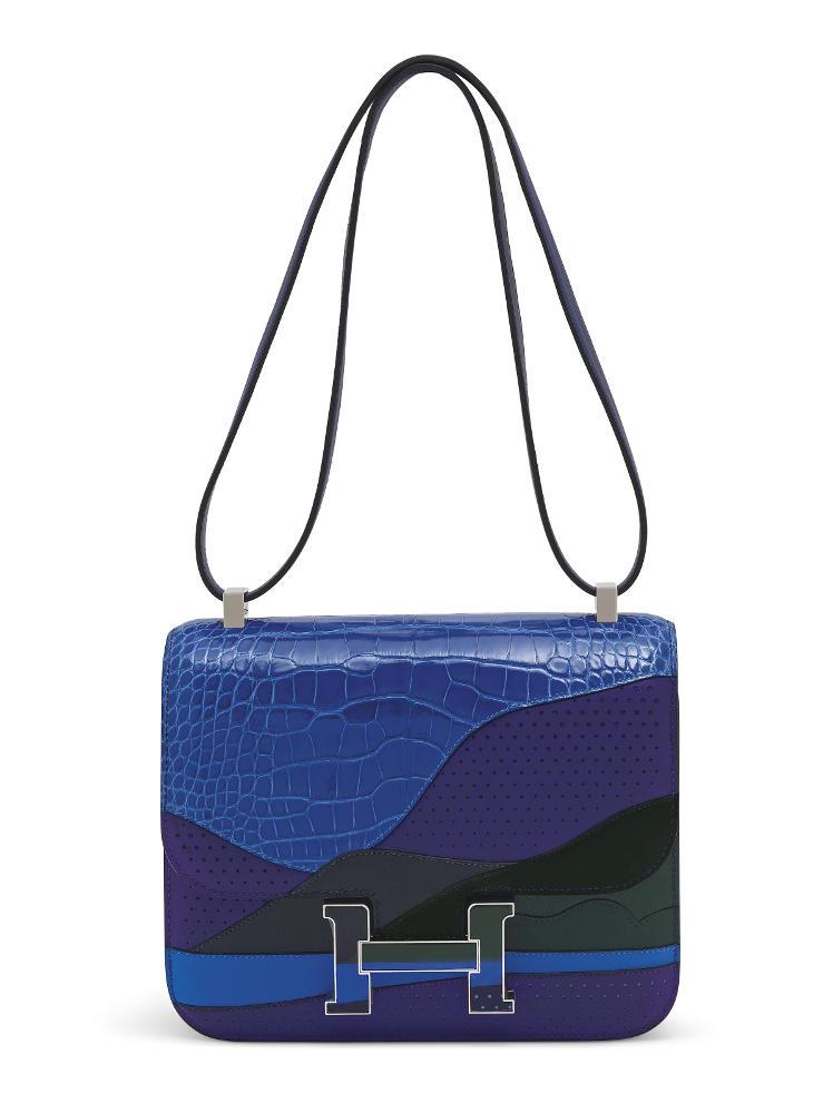 Hermes Limited Edition Constance 24 Optique Enamel Shoulder Bag in