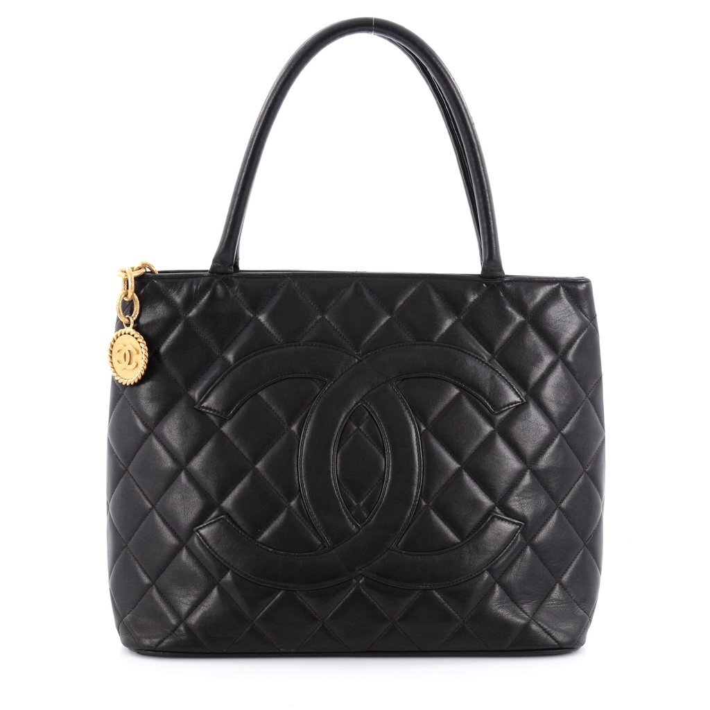 Chanel Pre-owned 2007 Medallion Leather Tote Bag - Black