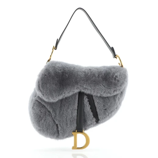 Dior Saddle Bag 101 Fur Medium