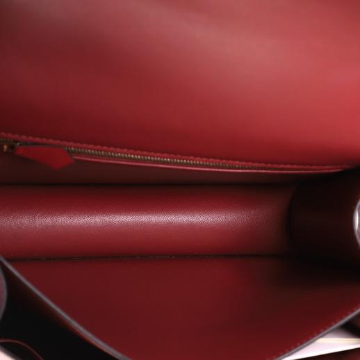 Hermes Rouge H Agneau leather