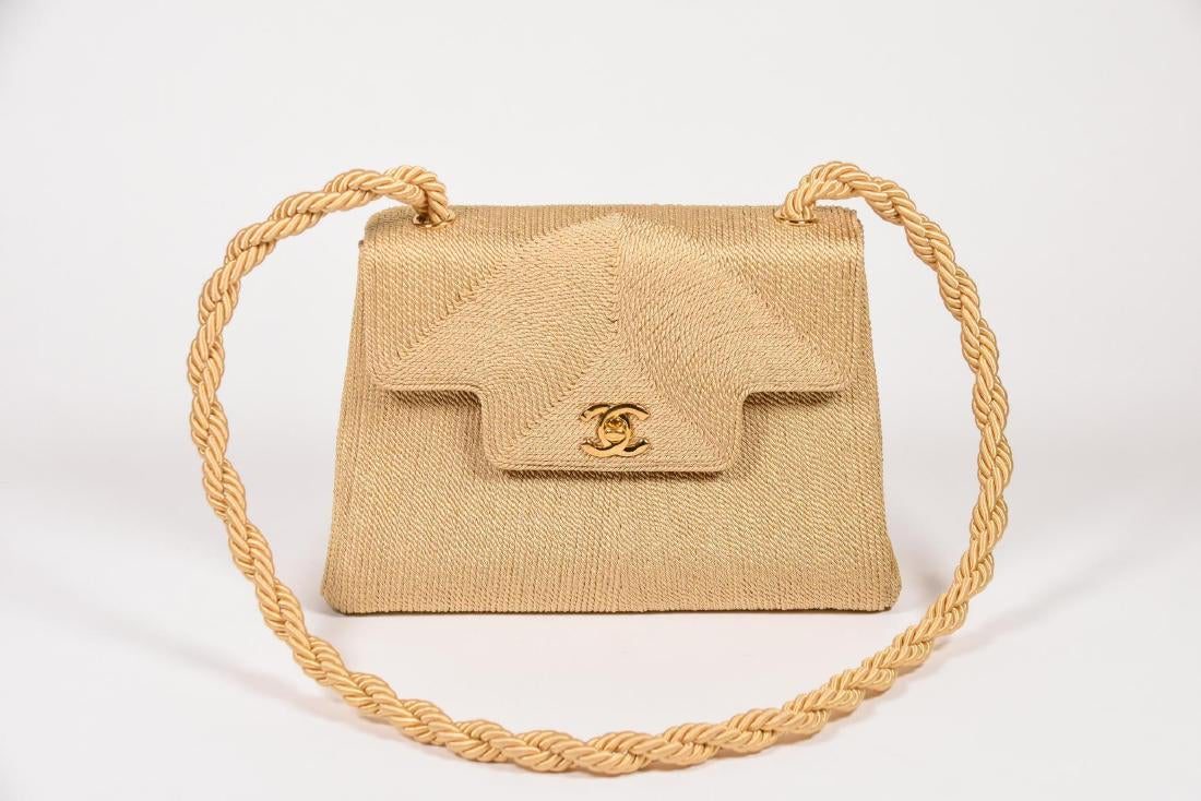 Chanel Silk Rope Shoulder Flap Bag