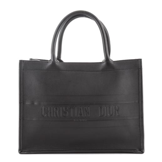 Christian Dior Book Tote Embossed Leather Smal