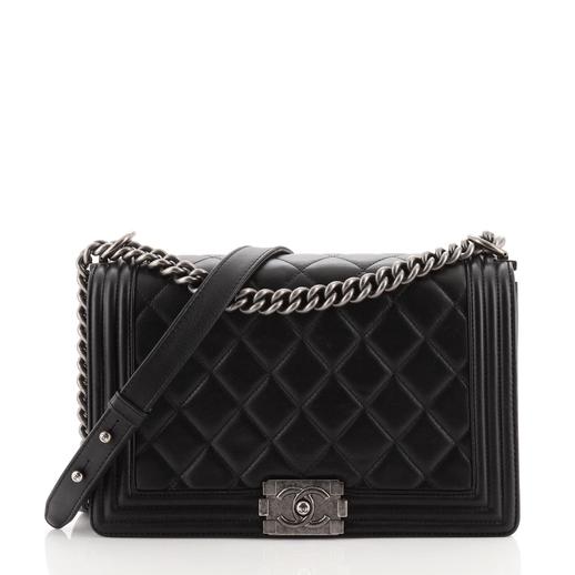 The popular Chanel Boy Bag in quilted leather