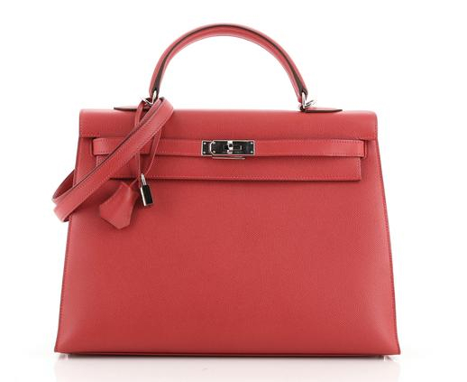 Hermès Kelly Handbag in Red Epsom