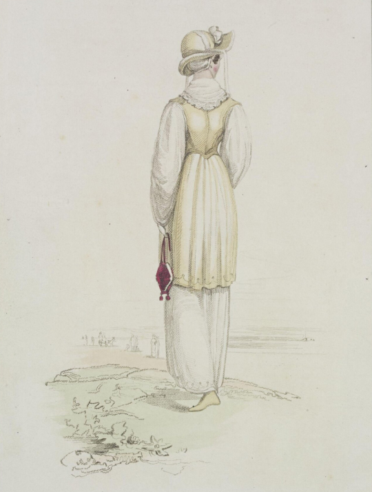 1800s fashion plate, courtesy of Victoria and Albert Museum