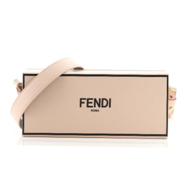 YELLOW Fendi Logo Horizontal Box Crossbody Bag Leather