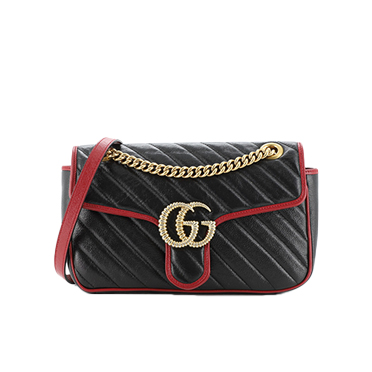 Gucci woman flap bag marmont 26cm black